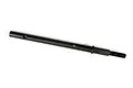 A black metal Axial 2-speed transmission top shaft with two cross-drilled holes and a threaded end.