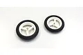 Two Kyosho RGV GP29 road tyres mounted on white three-spoke rims against a white background.