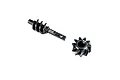 Axial steel ring and pinion gear set featuring a worm gear shaft and a smaller gear, both labeled 2/10 on a white background.