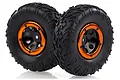 HSP 1.9" Kulak Soft Off Road Tyres on Black Rims - Beadlocked Wheels 2Pcs 68023