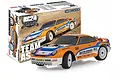Team Associated RC24 Zoom RC Rally Car in 1/24 scale, displayed in front of its matching product packaging box.