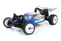 Maverick MiCROBE 1/24 scale electric 2WD RC buggy in blue and silver on a white background
