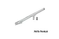 GPM silver aluminium rear chassis brace with mounting screw on a plain white studio background.
