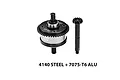 GPM Steel & Aluminium 13T/43T 1Mod Complete Centre Differential - Silver LMT1343S/CS-S