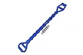 GPM aluminium upper chassis plate in blue shown with mounting screws against a clean white background.