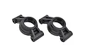Two black RPM oversized rear hub carriers for Traxxas X-Maxx RC cars shown against a white background.