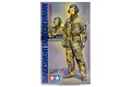 Tamiya 1/16 scale German Bundeswehr Tank Crewman plastic model kit box art featuring two soldiers in camouflage uniforms.