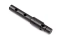 A black metal main idler gear shaft for an HPI Savage RC car, shown against a white background.