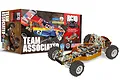 Team Associated RC10 4WD Jay Halsey Chain Edition buggy kit chassis displayed in front of its product packaging box on a white background.