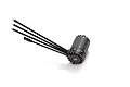 Hobbywing XeRun AXE R3S 4987 1600kV brushless sensored motor with attached wires and connectors on a white background.