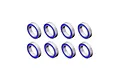 Eight RGT rubber shielded ball bearings arranged in two rows of four on a plain white background.