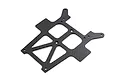 Kyosho Carbon Fibre Upper Deck studio product view showing the flat woven carbon plate with multiple mounting holes and cutouts against a clean white background.