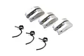 Kyosho ADC clutch shoe set containing three silver metal clutch shoes and three black metal clutch springs on a white background.