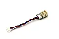 Kyosho 2-way connector for LED light unit featuring a small circuit board, multi-coloured twisted wires, and white plastic connectors against a white background.