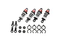 Kyosho 1/10 Fazer Mk2 short shock set containing four assembled shocks, springs, ball ends, and preload spacers.