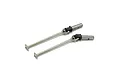 Two metal RC front CVD driveshafts displayed against a plain white background.