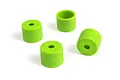 Four green cylindrical Maverick wheel washers displayed on a clean white background.