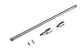BlackZon Steel Centre Driveshaft and Drive Cup Set laid out on a clean white background.