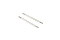 Two metal threaded servo linkage rods displayed against a clean white background.