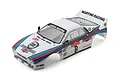 Killerbody painted 1/10 Lancia Rally 037 RC body shell featuring iconic Martini Racing white, blue, and red livery against a clean white background.