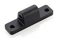 Black metal rear brace mount for HSP RC models featuring two mounting holes and a central cylindrical post.