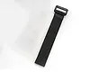 Black RGT battery strap featuring a woven fabric band and a plastic buckle on a clean white background.