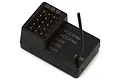 MJX RC R3B receiver unit featuring black plastic housing, pin headers, channel labels, and an attached wire antenna.