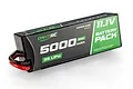 On-It RC 11.1V 5000mAh 100C 3S hard case LiPo battery pack with black case and green label against a white background.