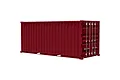Maroon 20ft shipping container model shown against a plain white background.