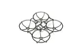Studio product shot of a clear grey BetaFPV Meteor75 Pro II quadcopter drone frame against a white background.