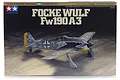 Tamiya 1/72 scale Focke-Wulf Fw190 A-3 plastic model kit box art showing a finished model of the German fighter aircraft.