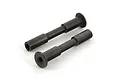 Two black metal steering posts for ARRMA RC vehicles, shown against a plain white background.