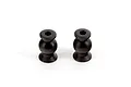 Two black metal ball studs for RC suspension linkages, shown against a plain white background.
