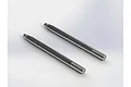 Two ARRMA 4x63mm shock shafts made of polished steel, shown side-by-side against a plain white background.