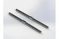 Two silver-coloured metal turnbuckles for RC vehicles, shown against a plain white background.