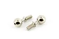 Two silver-coloured metal pivot balls with threaded shafts for ARRMA RC vehicles.