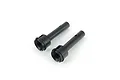 Two black metal RC drive axles for ARRMA vehicles shown against a white background.