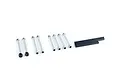 A set of ARRMA RC suspension pins and lock nuts arranged on a white background.