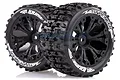 Louise 2.8" ST-Pioneer Tyres on Black Spoke Rims - Glued Truck Wheels w/ Foam 2Pcs L-T3227B