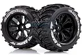 Louise 2.8" MT-Cyclone Tyres on Black Spoke Rims - Glued Truck Wheels w/ Foam 2Pcs L-T3226B