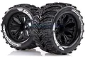 Louise 2.8" MT-Cyclone Tyres on Black Spoke Rims - Glued Truck Wheels w/ Foam 2Pcs L-T3226BH
