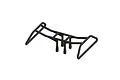 Black plastic ARRMA SC top roll cage spare part for RC vehicles.