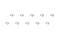 A set of ten small silver metal E-clips arranged in two rows of five against a plain white background.