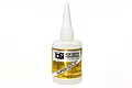 A bottle of BSI Super-Gold foam-safe odorless thin cyanoacrylate glue, 28.4g (1 oz), against a white background.
