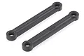 Two black plastic 55mm steering linkage rods for RC cars, shown against a white background.