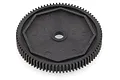A black plastic 81T 48dp spur gear for an RC car, shown from an angled top-down perspective against a white background.