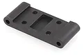 A black plastic HSP front lower bulkhead spare part for RC vehicles, shown from an angled top-down perspective.