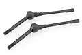 Two black metal universal drive shafts for an RC car, shown against a white background.