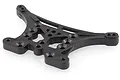 A black plastic rear shock tower spare part for an HSP RC vehicle, featuring multiple mounting holes and a triangular structural design.