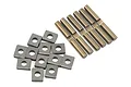 A set of TLR differential cross pins and support blocks arranged on a white background.